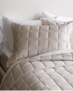 Bamboo Box Quilted Sham Set - Sand