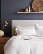 European Linen Double Flange Deluxe Bedding Bundle - White
